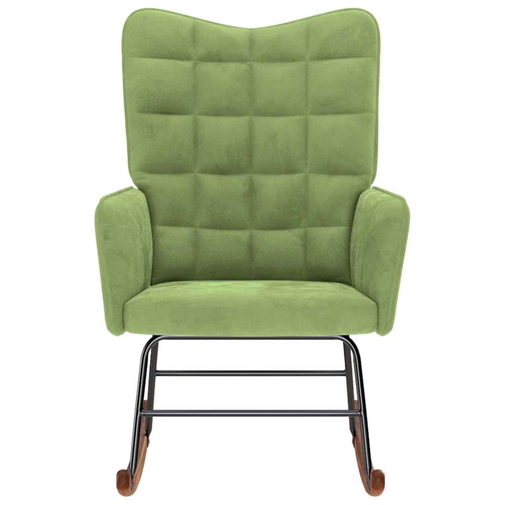 Chaise à bascule Vert clair Velours - XIOS