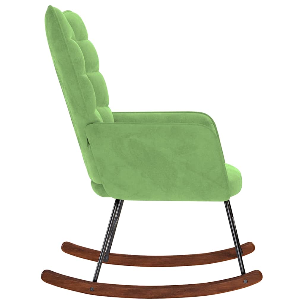 Chaise à bascule Vert clair Velours - XIOS