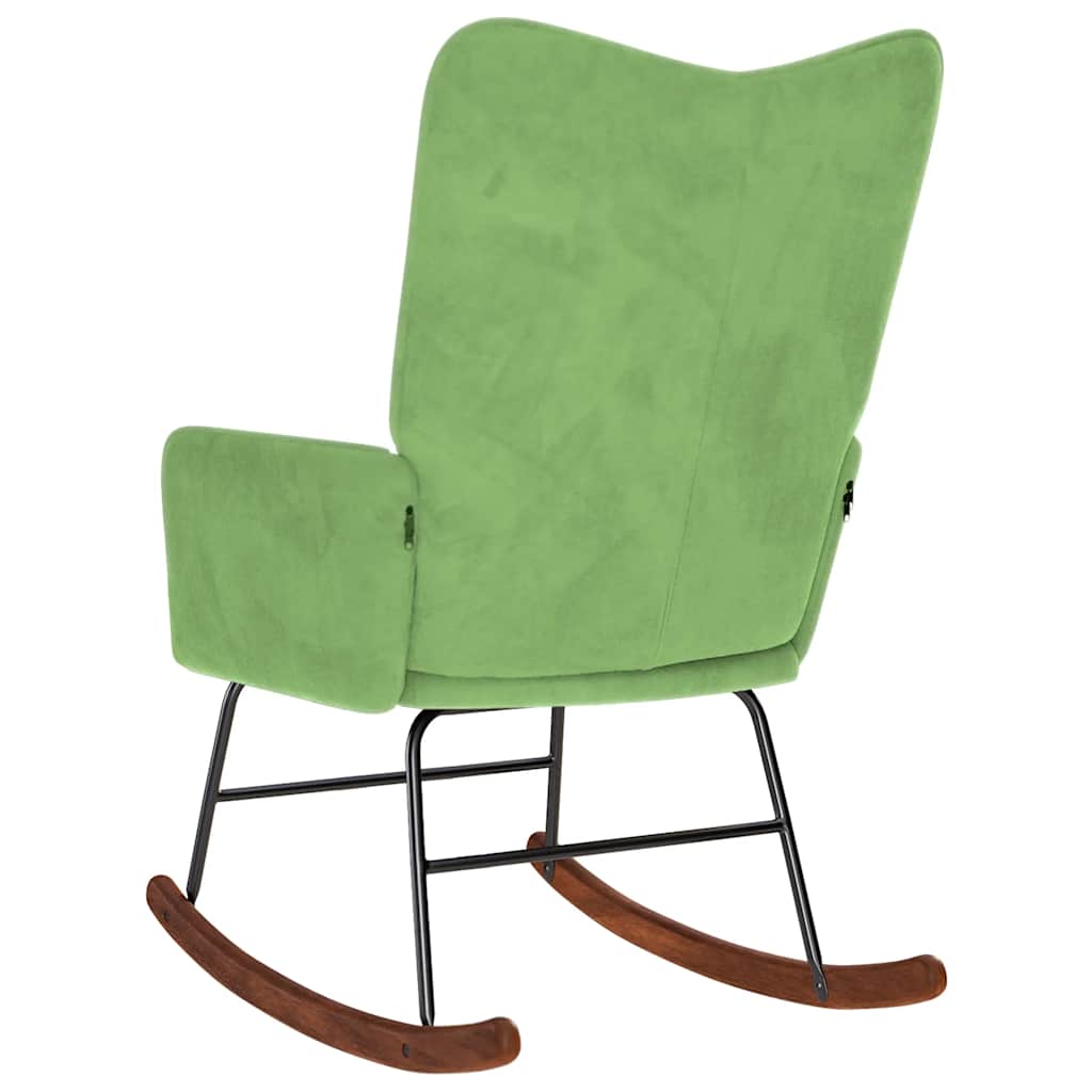 Chaise à bascule Vert clair Velours - XIOS