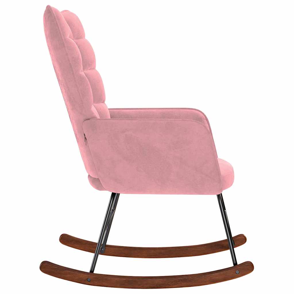 Chaise à bascule Rose Velours - XIOS