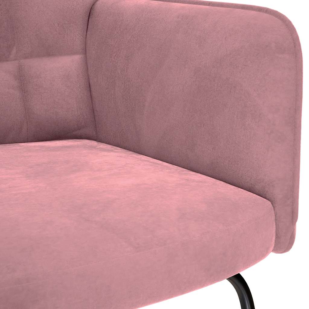 Chaise à bascule Rose Velours - XIOS