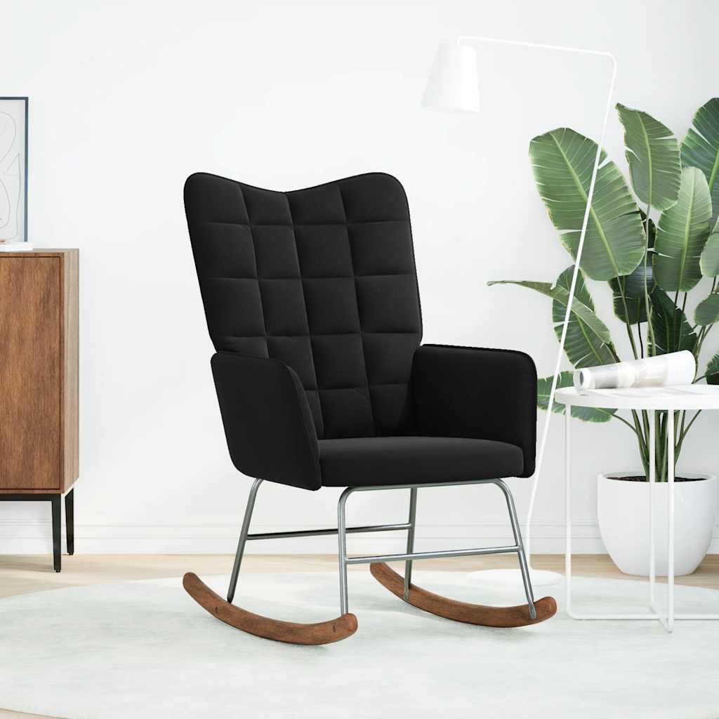 Chaise à bascule Noir Velours - XIOS