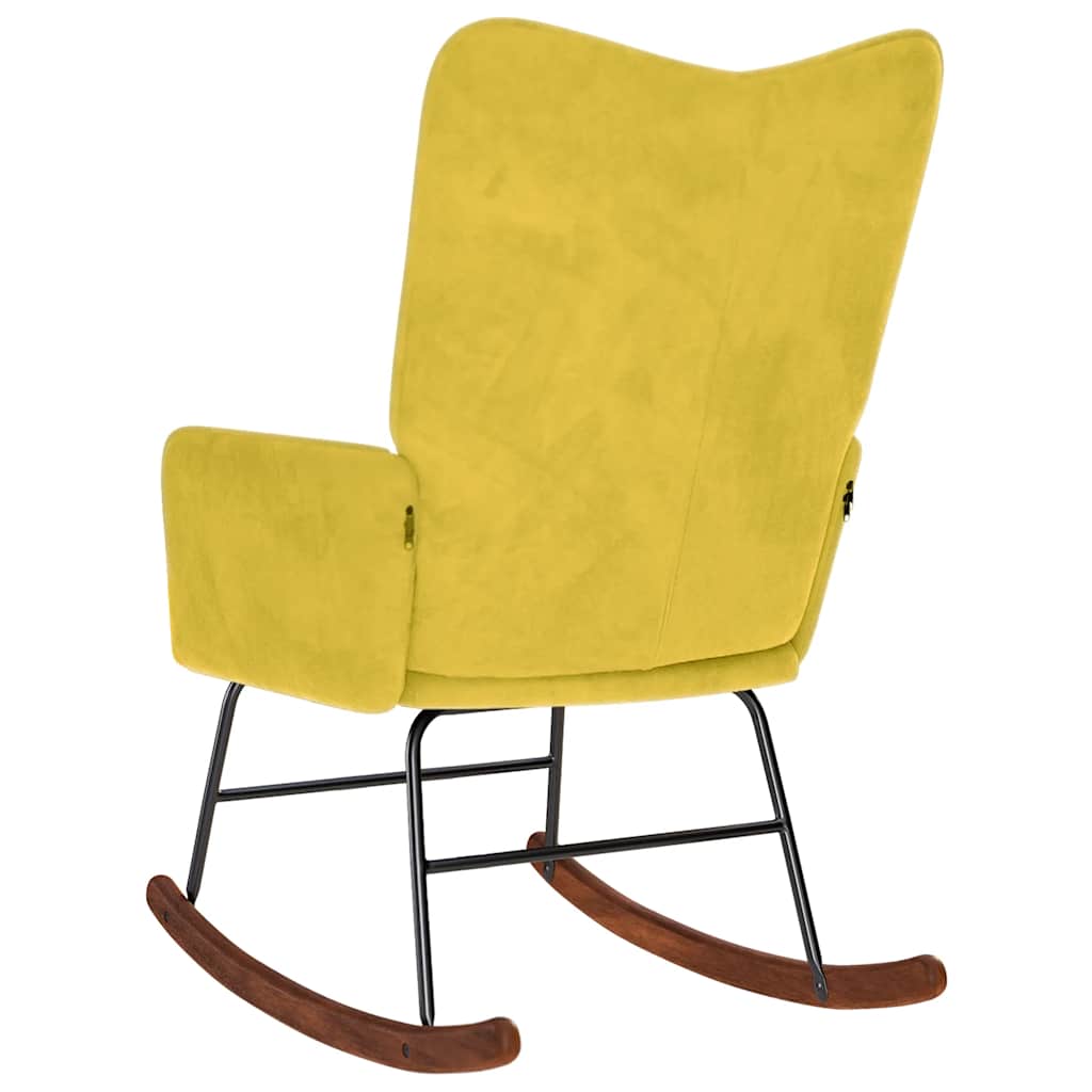 Chaise à bascule Jaune Velours - XIOS