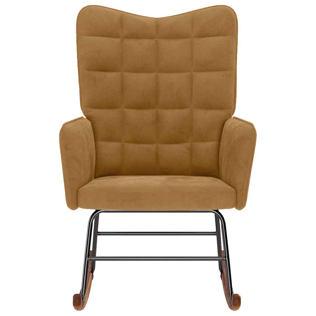 Chaise à bascule Marron Velours