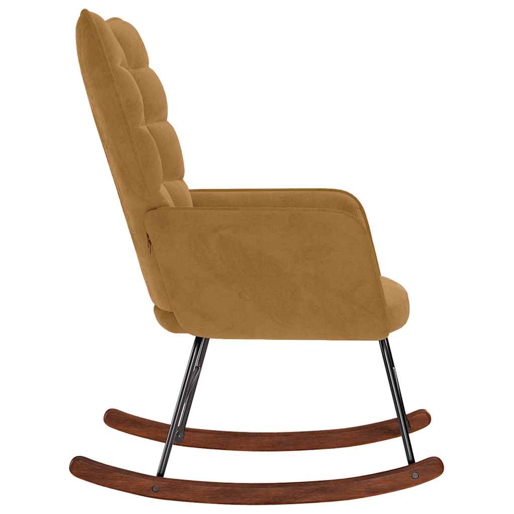 Chaise à bascule Marron Velours