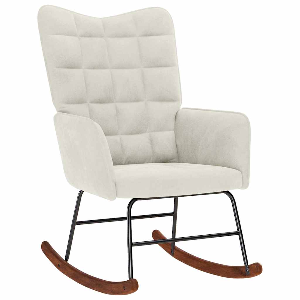 Chaise à bascule Crème Velours - XIOS