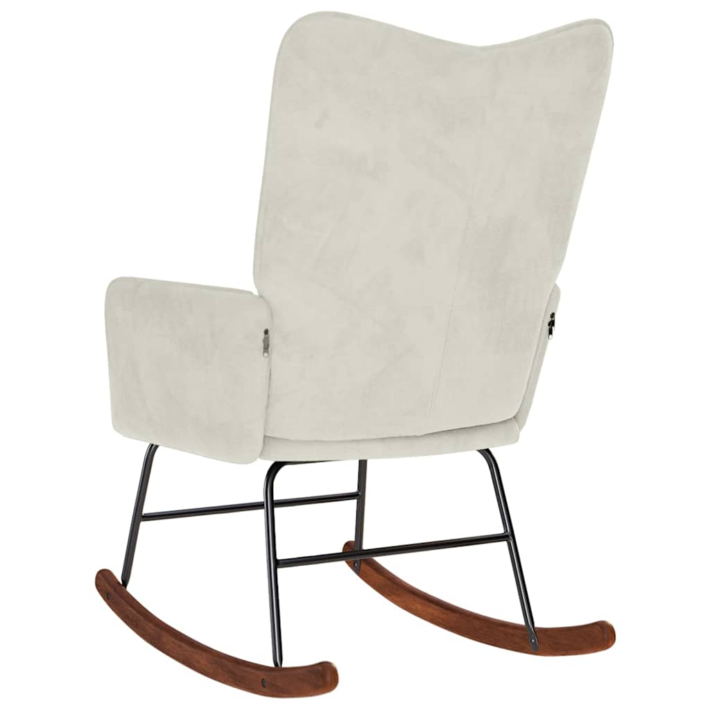 Chaise à bascule Crème Velours - XIOS