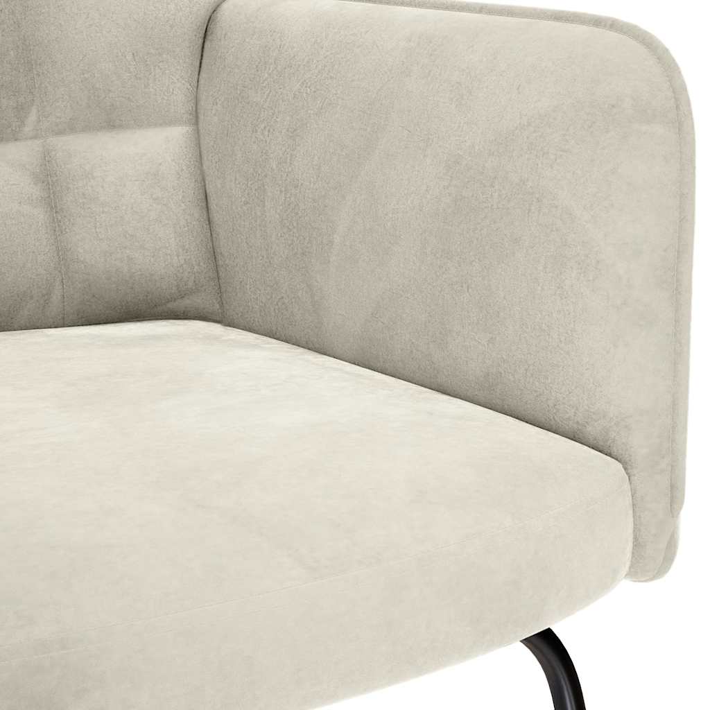 Chaise à bascule Crème Velours - XIOS