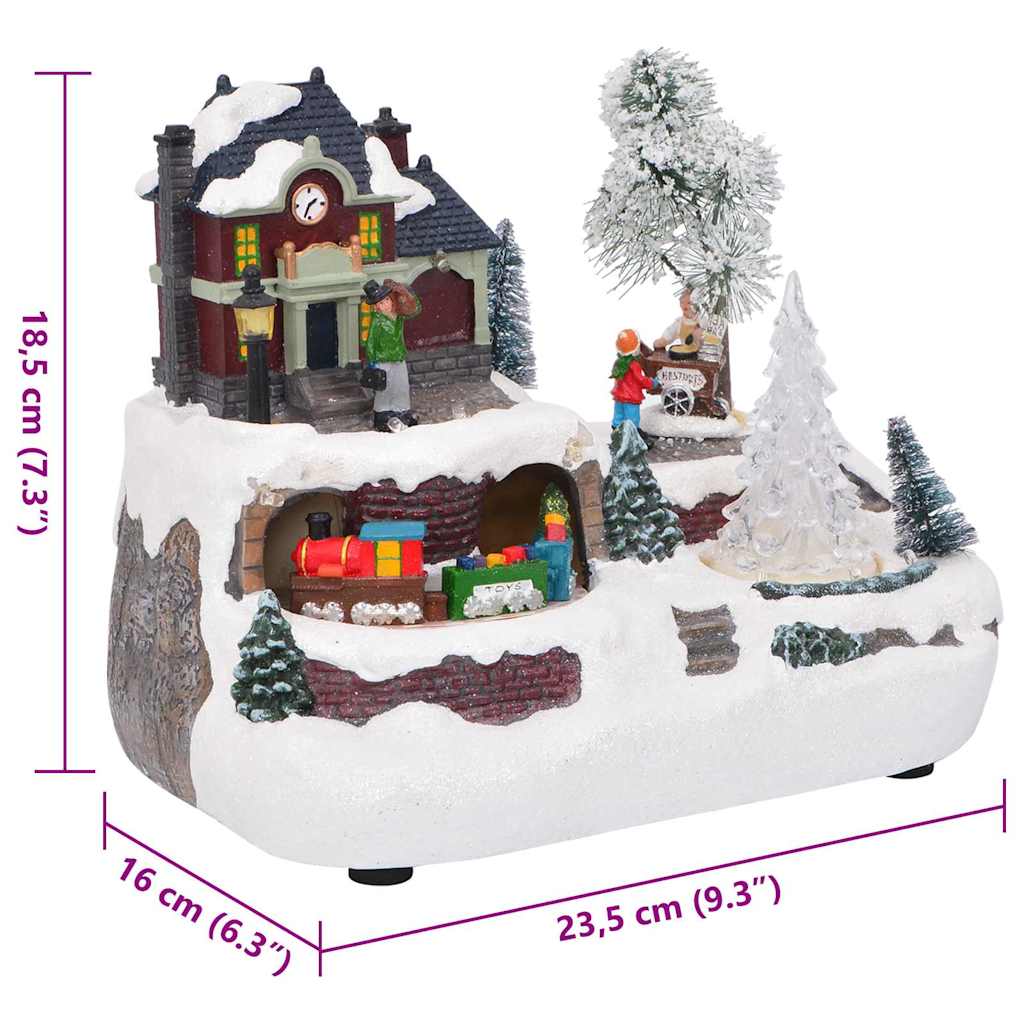 Décor de table de Noël Multicolore 23.5 x 16 x 18.5 cm Résine - XIOS