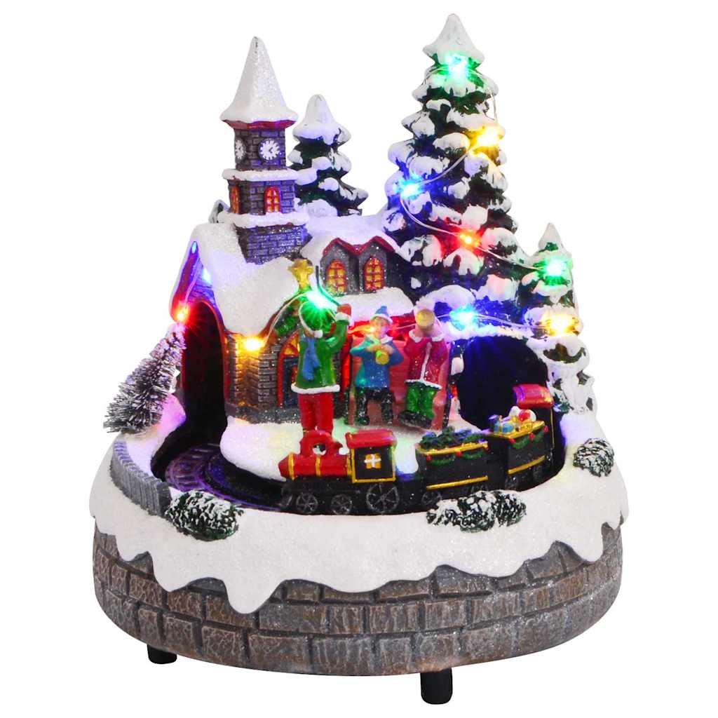 Décor de table de Noël Multicolore 16 x 16 x 19 cm Résine - XIOS