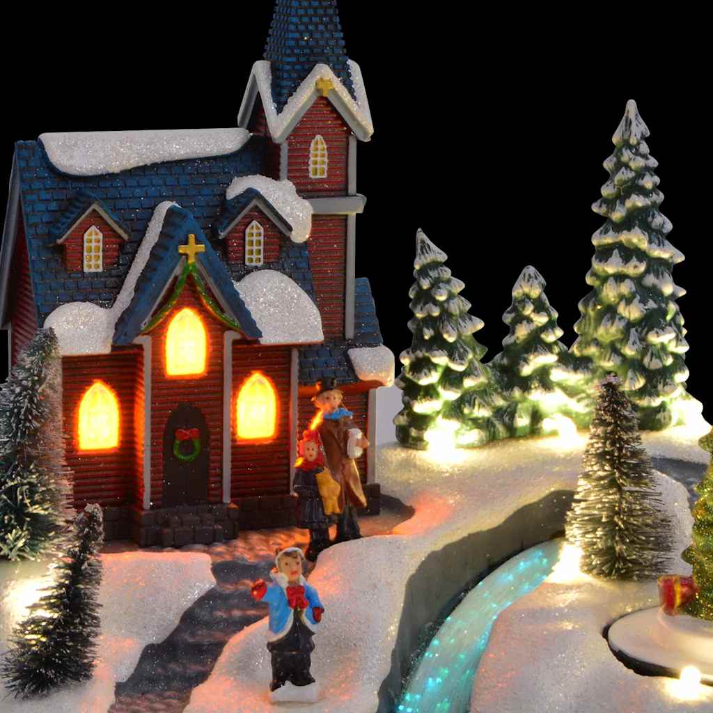 Décoration de village de Noël Multicolore 20.5 x 17 x 21 cm - XIOS