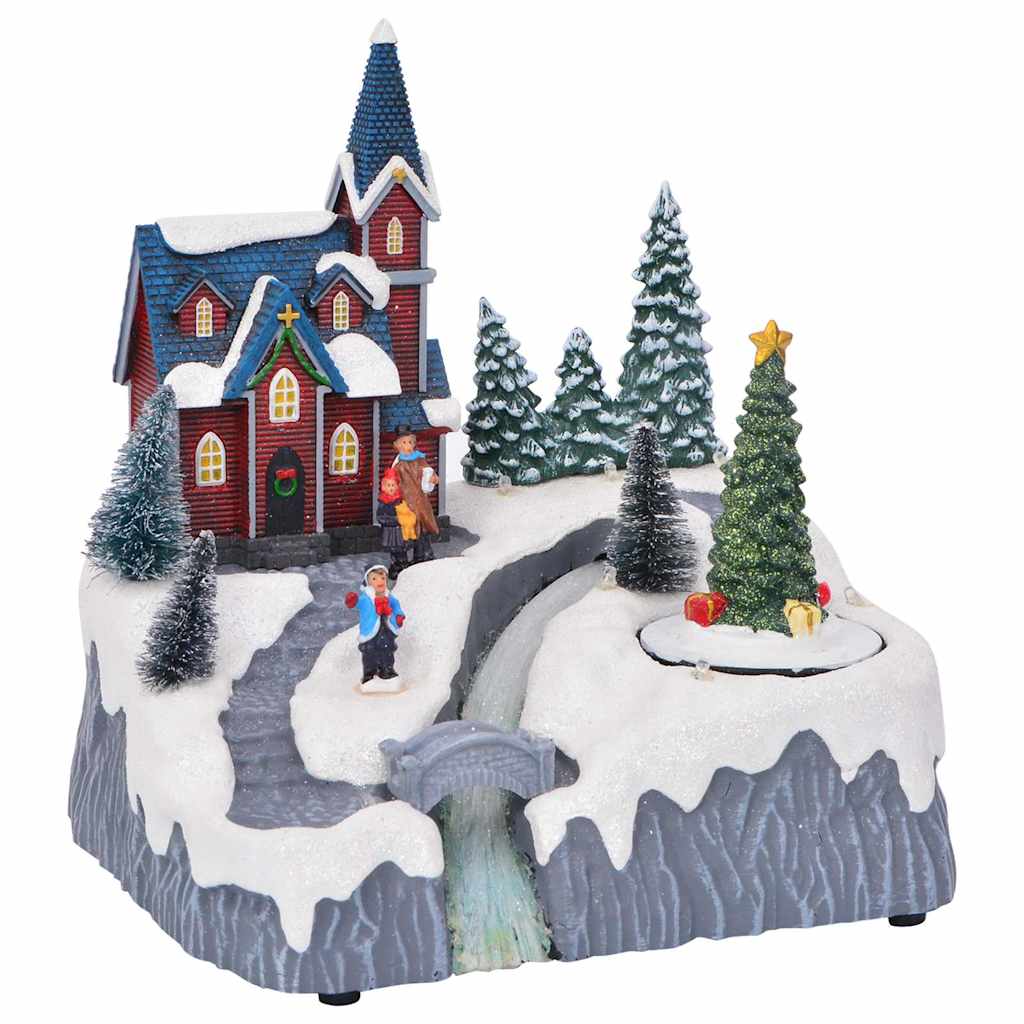 Décoration de village de Noël Multicolore 20.5 x 17 x 21 cm - XIOS