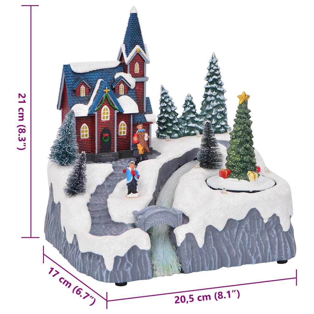 Décoration de village de Noël Multicolore 20.5 x 17 x 21 cm - XIOS