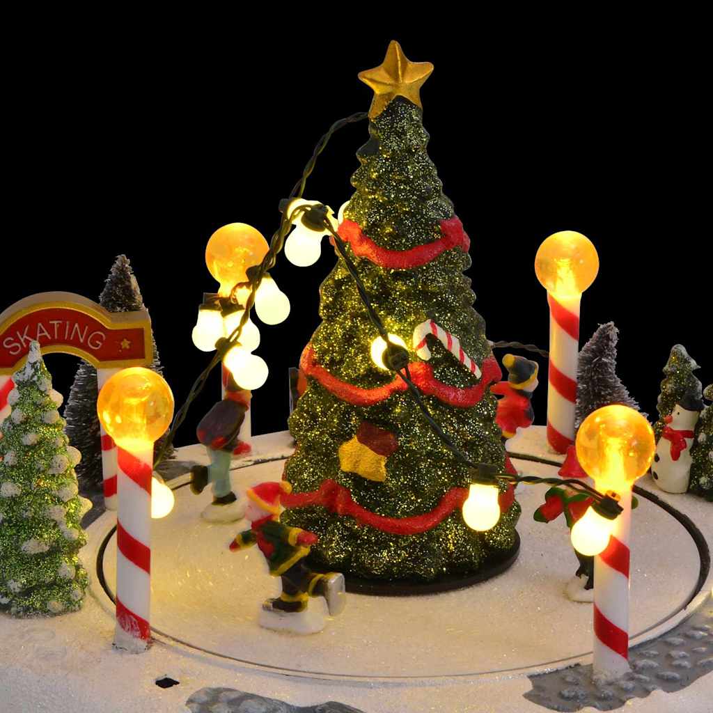 Décoration de village de Noël Multicolore 22 x 21.5 x 17 cm - XIOS