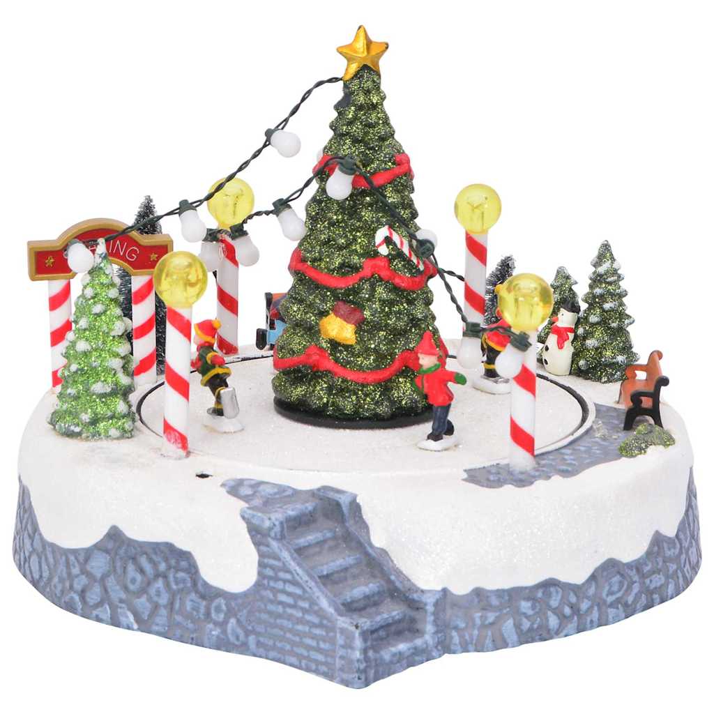 Décoration de village de Noël Multicolore 22 x 21.5 x 17 cm - XIOS