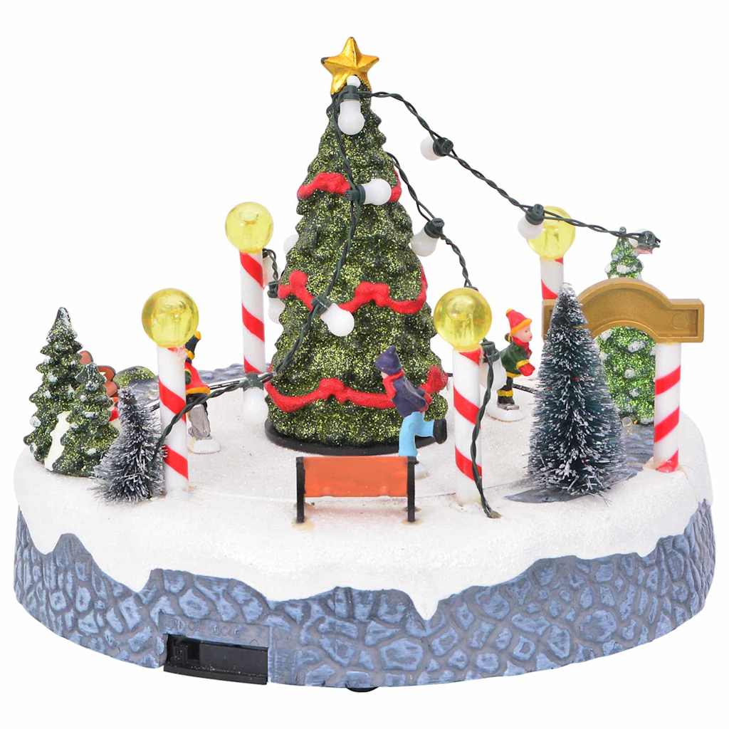 Décoration de village de Noël Multicolore 22 x 21.5 x 17 cm - XIOS