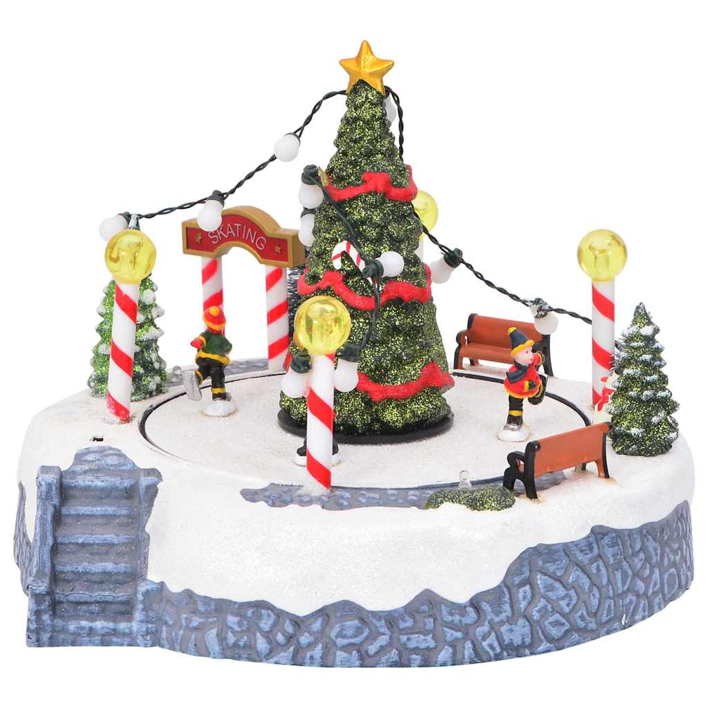 Décoration de village de Noël Multicolore 22 x 21.5 x 17 cm - XIOS