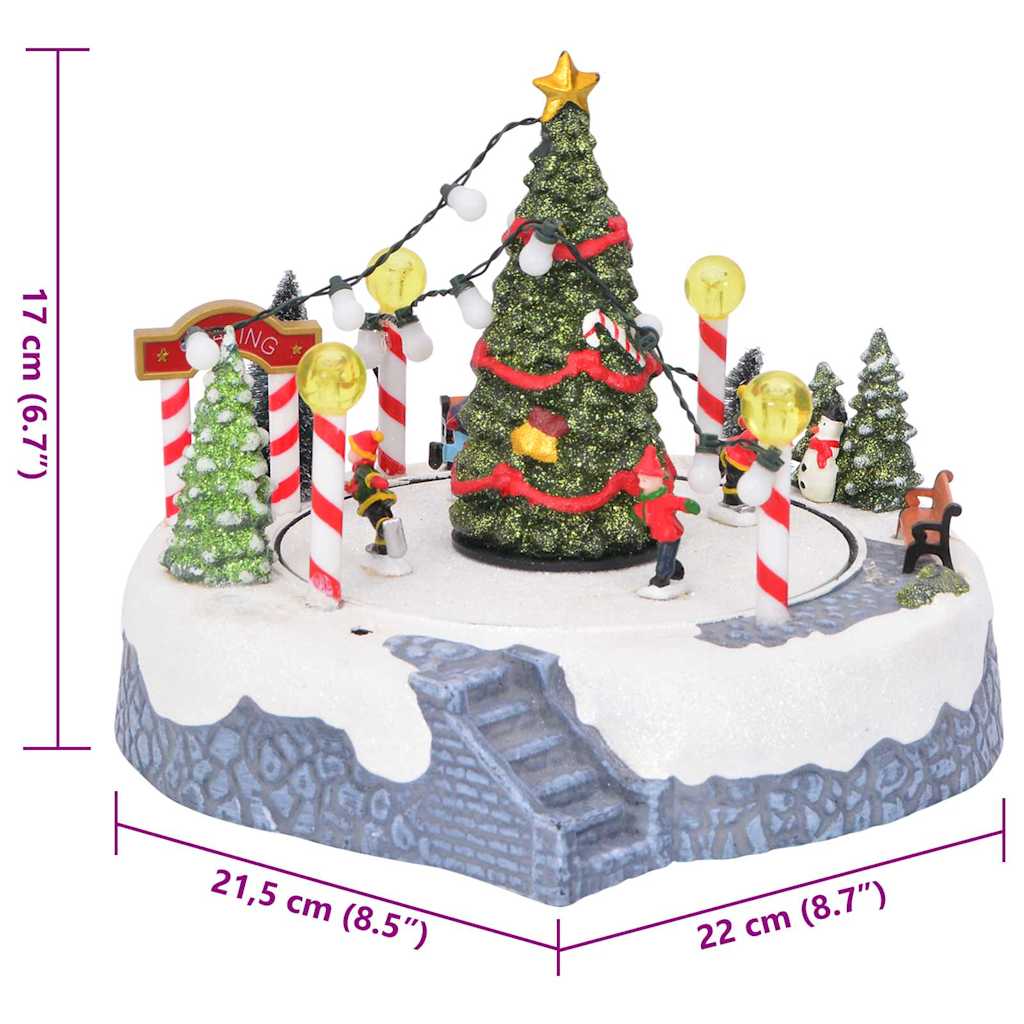 Décoration de village de Noël Multicolore 22 x 21.5 x 17 cm - XIOS