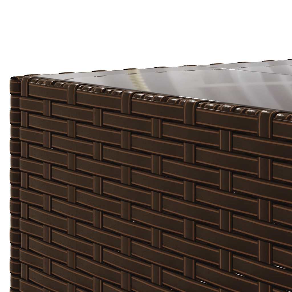 Salon de jardin avec coussins 8 pcs marron résine tressée - XIOS