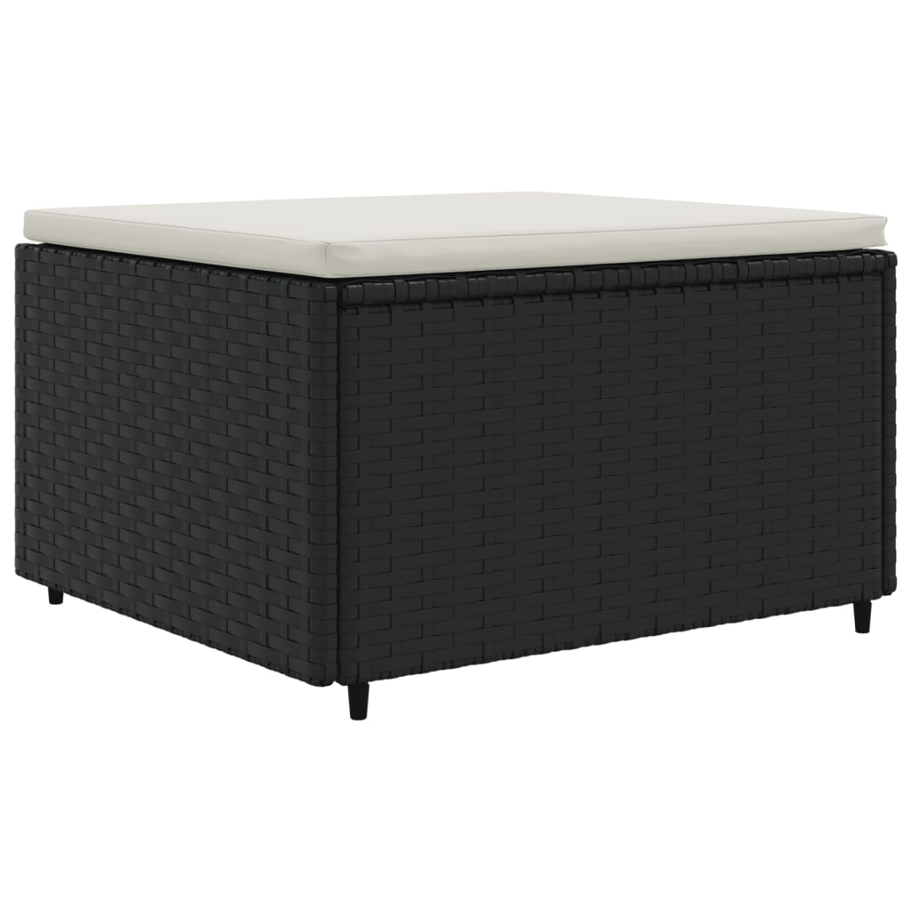 Salon de jardin 4 pcs avec coussins Noir Résine tressée - XIOS
