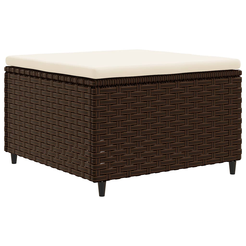 Salon de jardin 4 pcs avec coussins Marron Résine tressée - XIOS