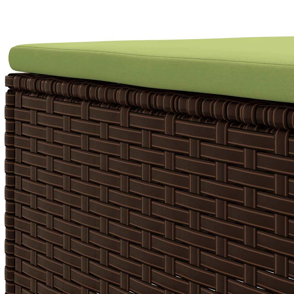 Salon de jardin 4 pcs avec coussins Marron Résine tressée - XIOS
