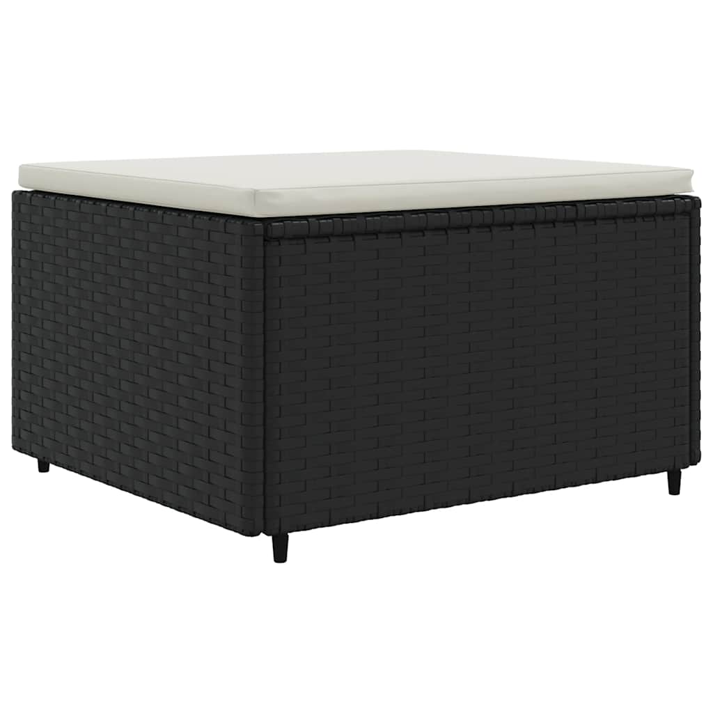 Salon de jardin 5 pcs avec coussins Noir Résine tressée - XIOS