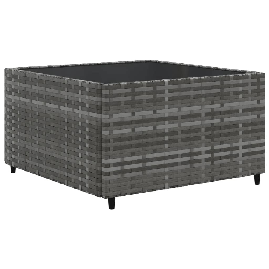 Salon de jardin 5 pcs avec coussins Gris Résine tressée - XIOS