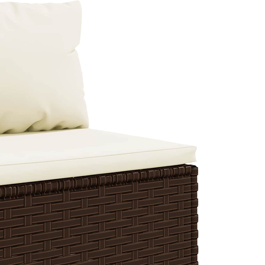 Salon de jardin 6 pcs avec coussins Marron Résine tressée - XIOS