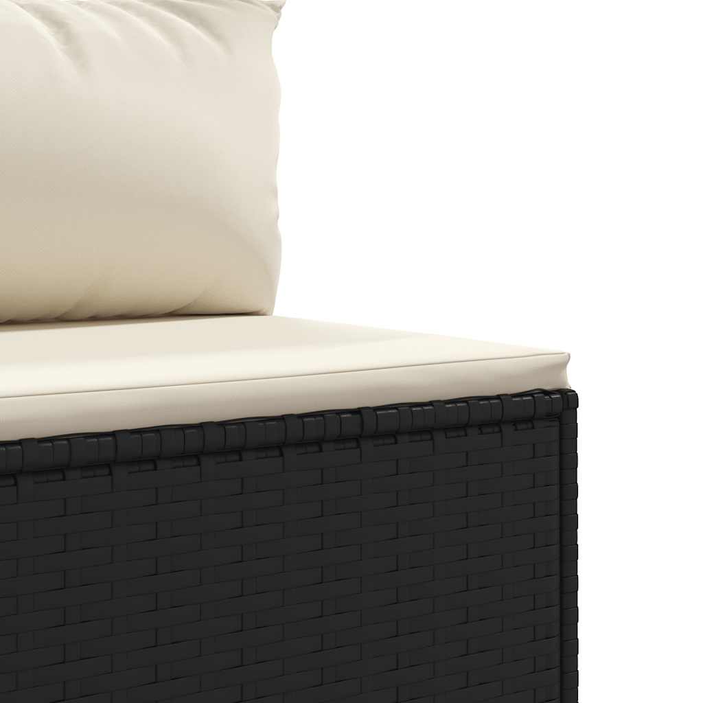 Salon de jardin 7 pcs avec coussins Noir Résine tressée - XIOS