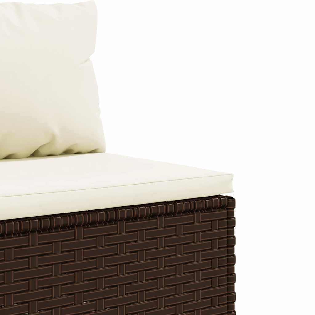 Salon de jardin 6 pcs avec coussins Marron Résine tressée - XIOS