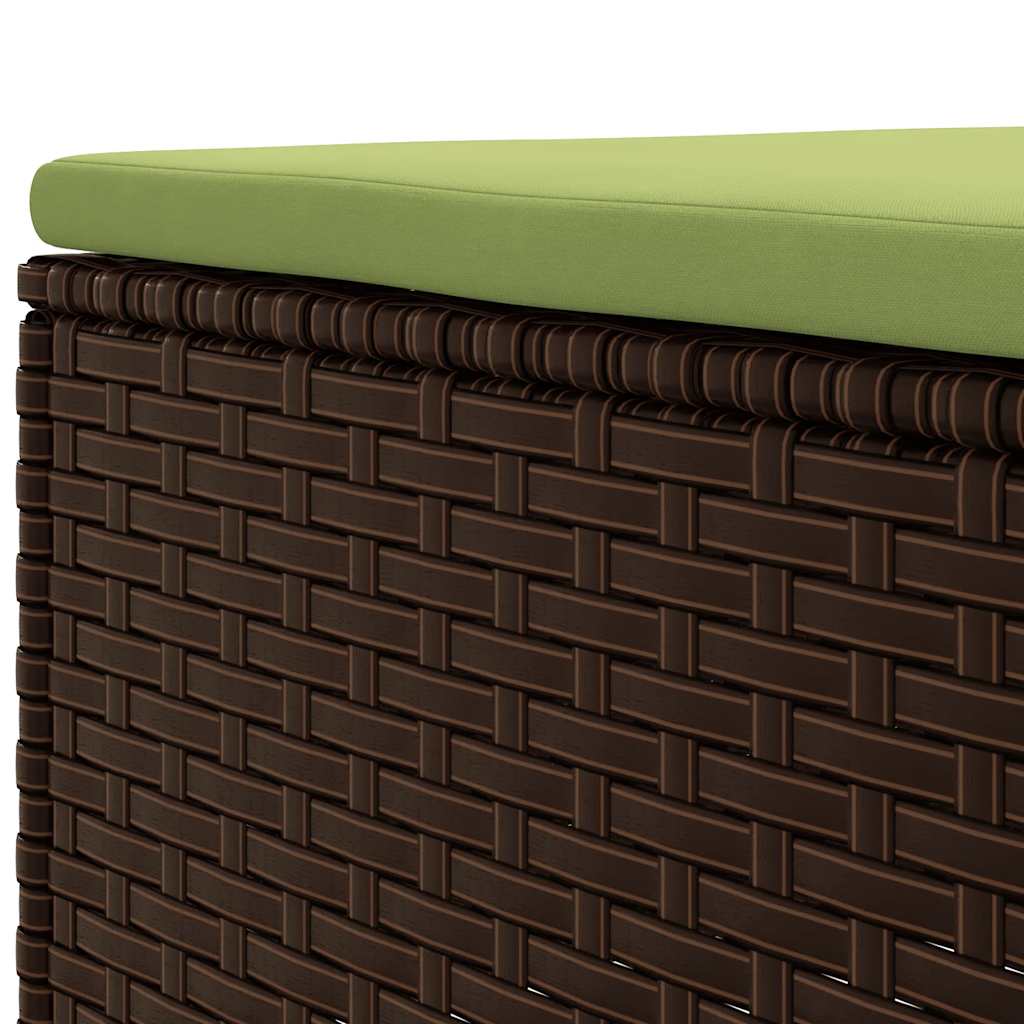 Salon de jardin avec coussins 8 pcs marron résine tressée