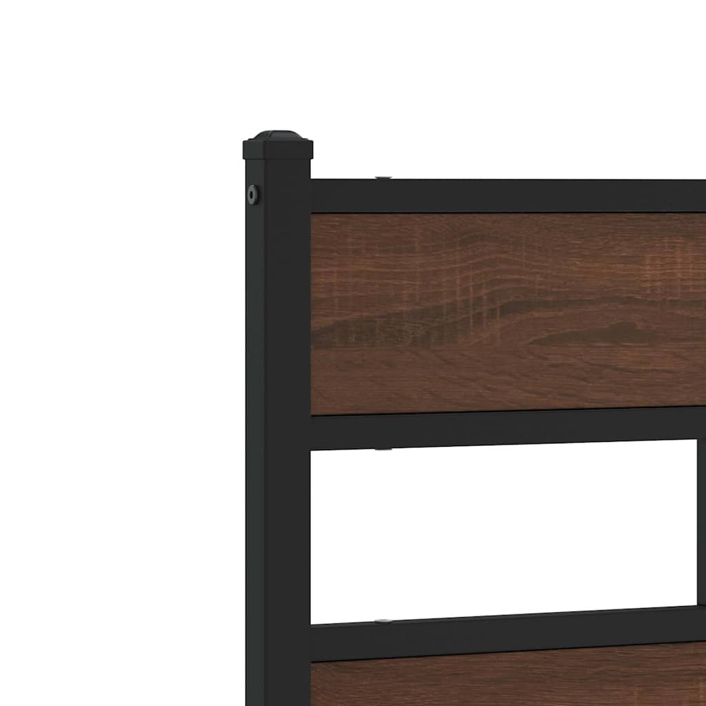 Cadre de lit en métal sans matelas chêne marron 200x200 cm - XIOS