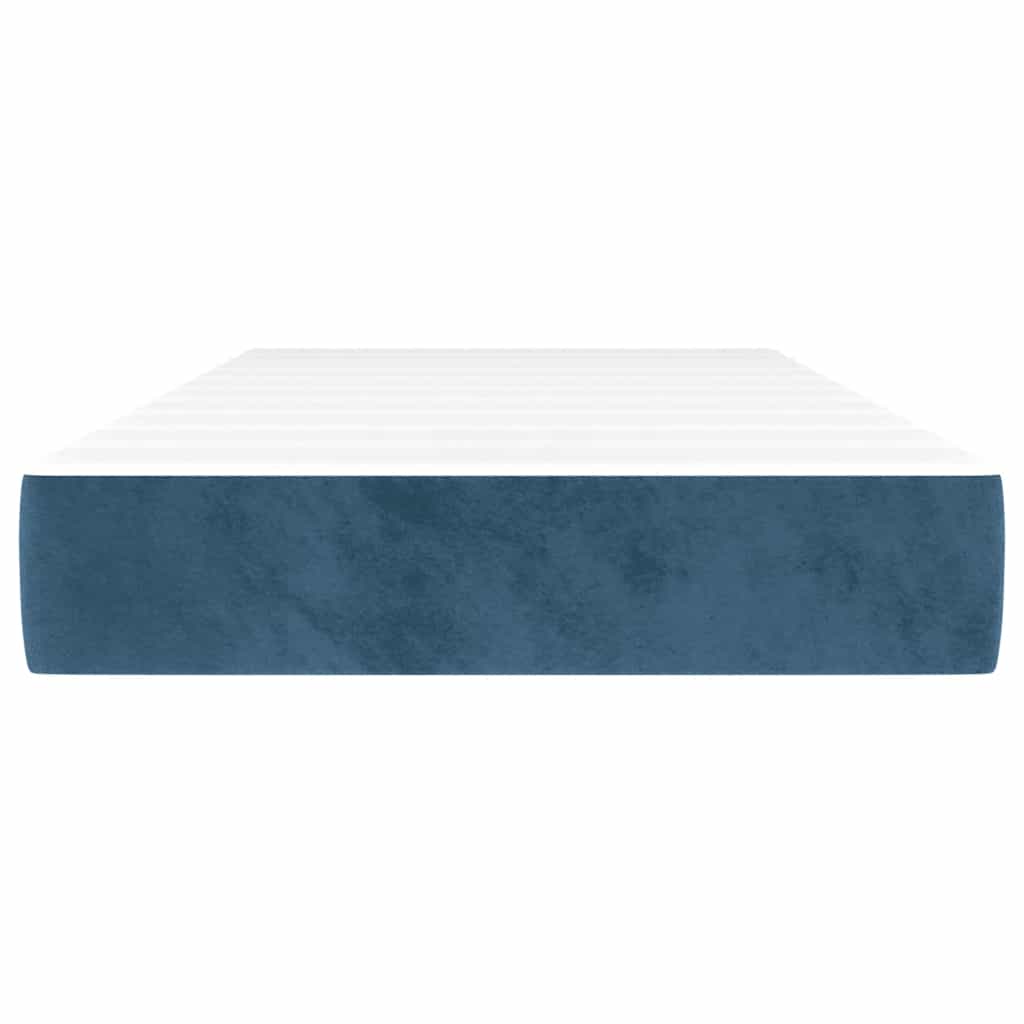 Matelas à ressorts ensachés pour enfants fermeté moyenne bleu 80x160 cm velours - XIOS