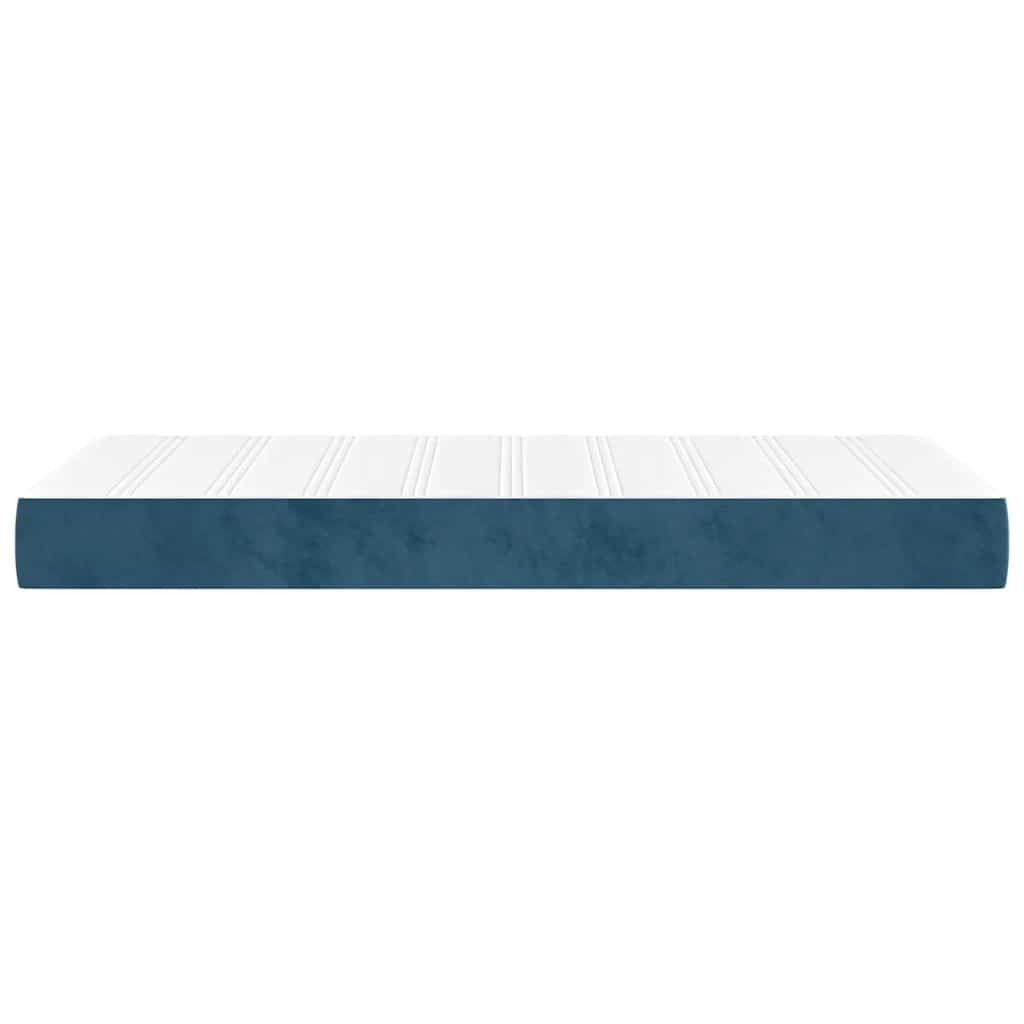 Matelas à ressorts ensachés pour enfants fermeté moyenne bleu 80x160 cm velours - XIOS