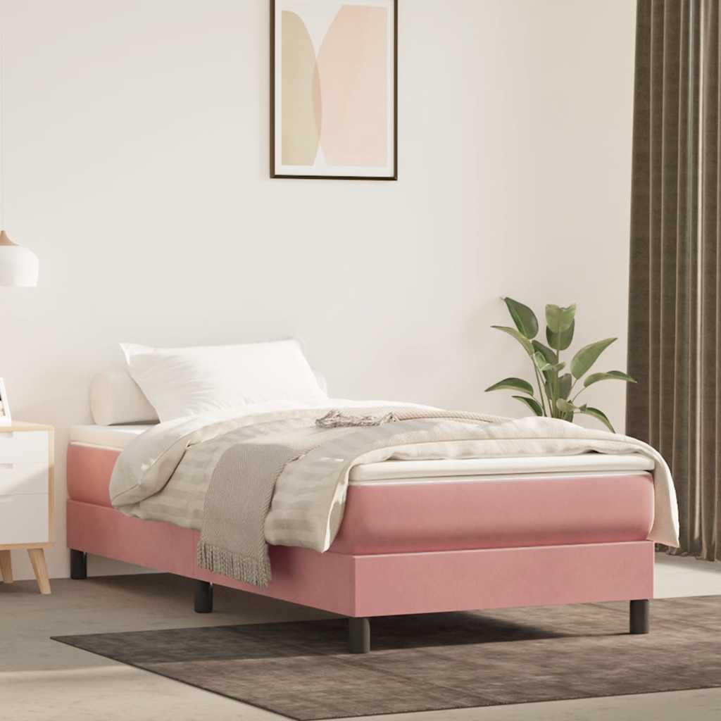 Matelas à ressorts ensachés pour enfants fermeté moyenne rose 80x160 cm velours - XIOS
