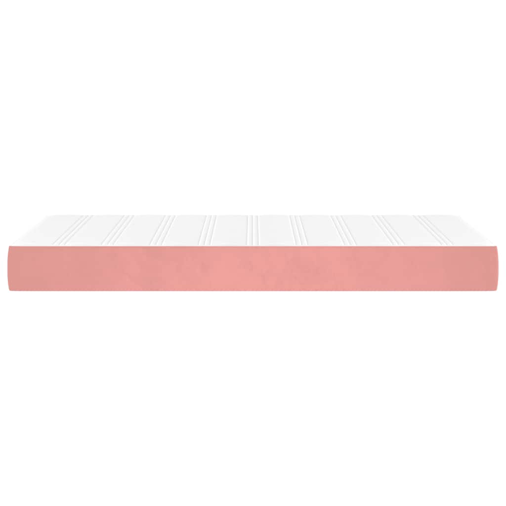 Matelas de lit à ressorts ensachés rose 90x210x20 cm velours - XIOS