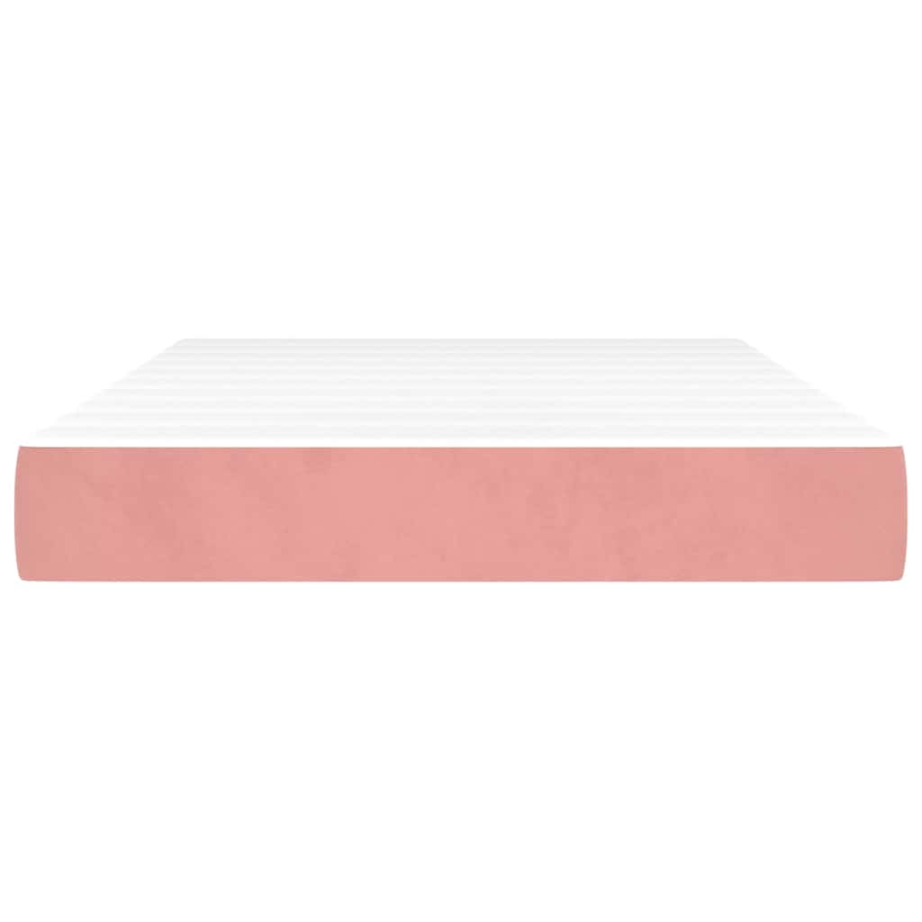 Matelas de lit à ressorts ensachés fermeté moyenne rose 120x210x20 cm velours - XIOS