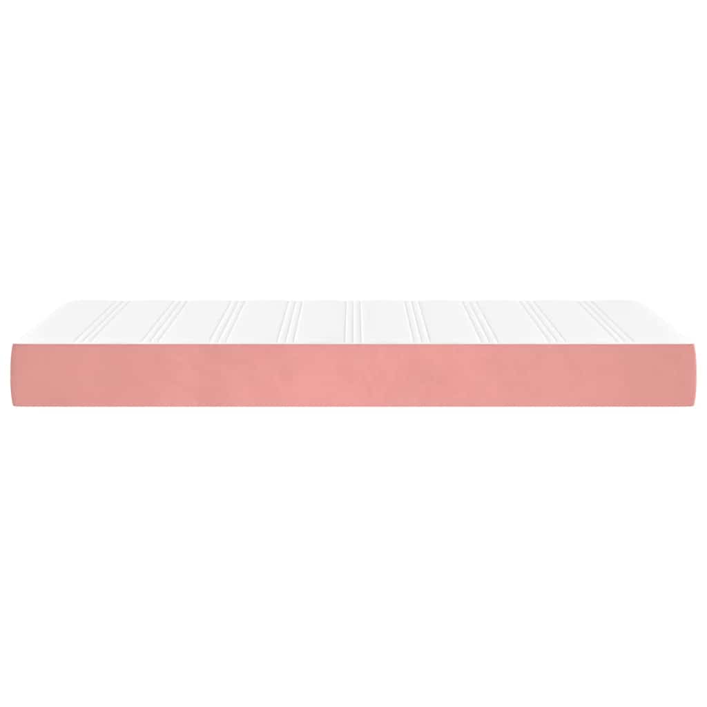 Matelas de lit à ressorts ensachés rose 90x220x20 cm velours - XIOS