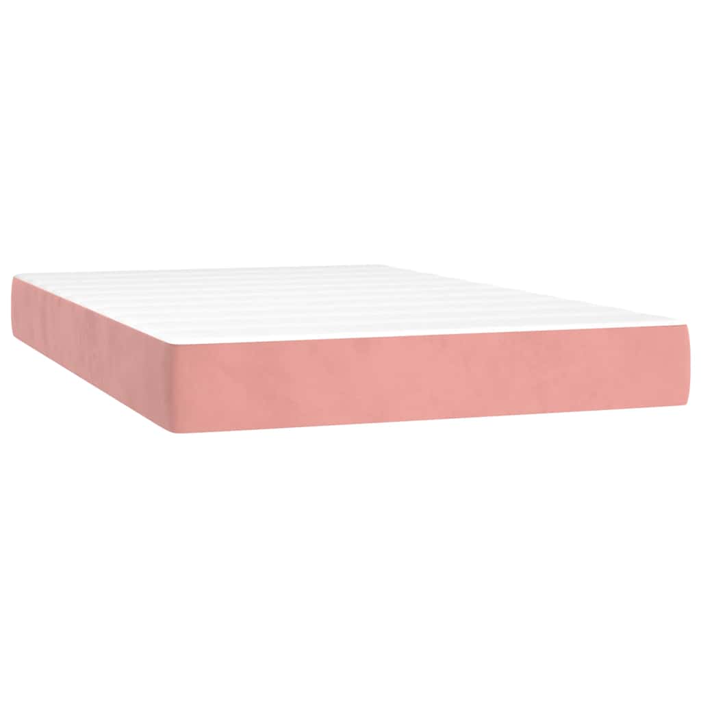 Matelas de lit à ressorts ensachés rose 120x220x20 cm velours - XIOS