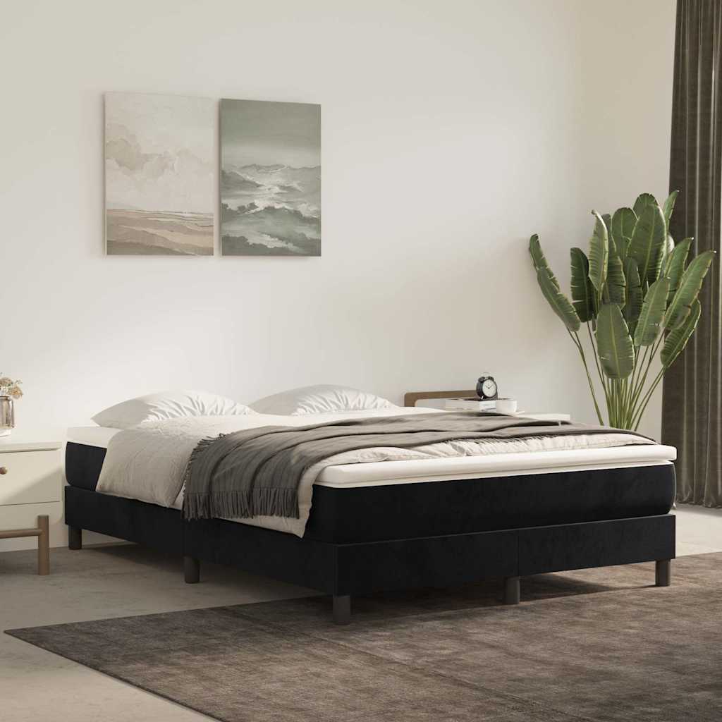 Matelas de lit à ressorts ensachés noir 140x220x20 cm velours - XIOS