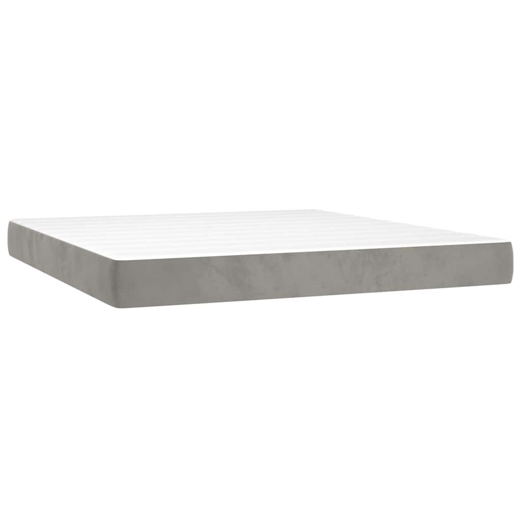 Matelas de lit à ressorts ensachés gris clair 160x220x20 cm - XIOS
