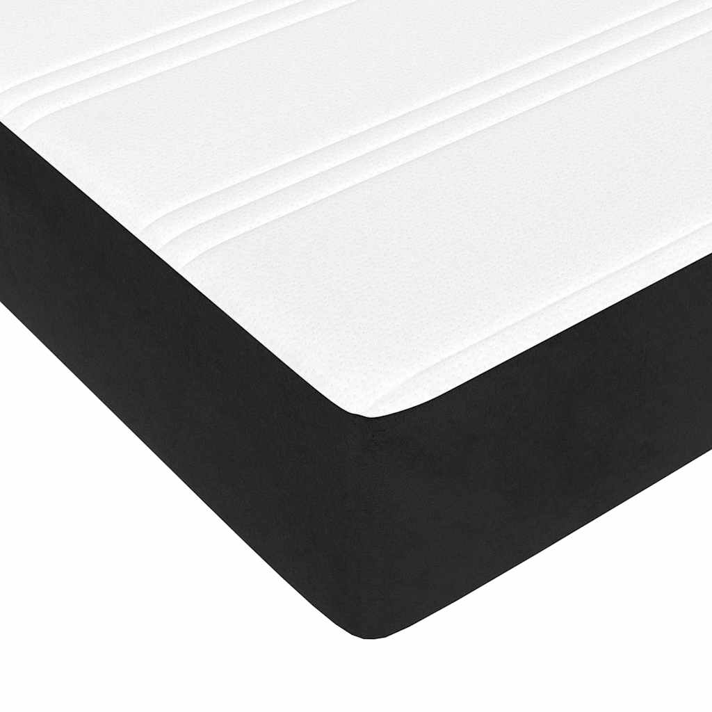 Matelas de lit à ressorts ensachés noir 160x220x20 cm velours - XIOS