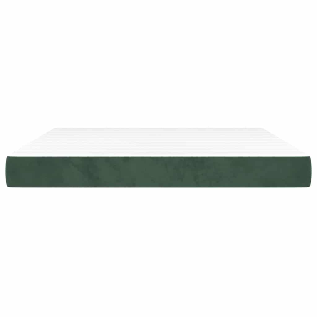 Matelas de lit à ressorts ensachés fermeté moyenne 160x220x20 cm velours