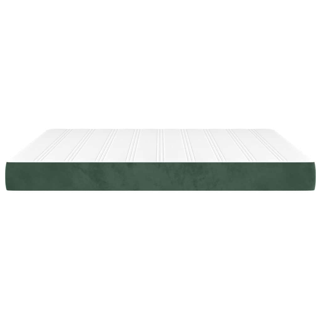 Matelas de lit à ressorts ensachés fermeté moyenne 160x220x20 cm velours