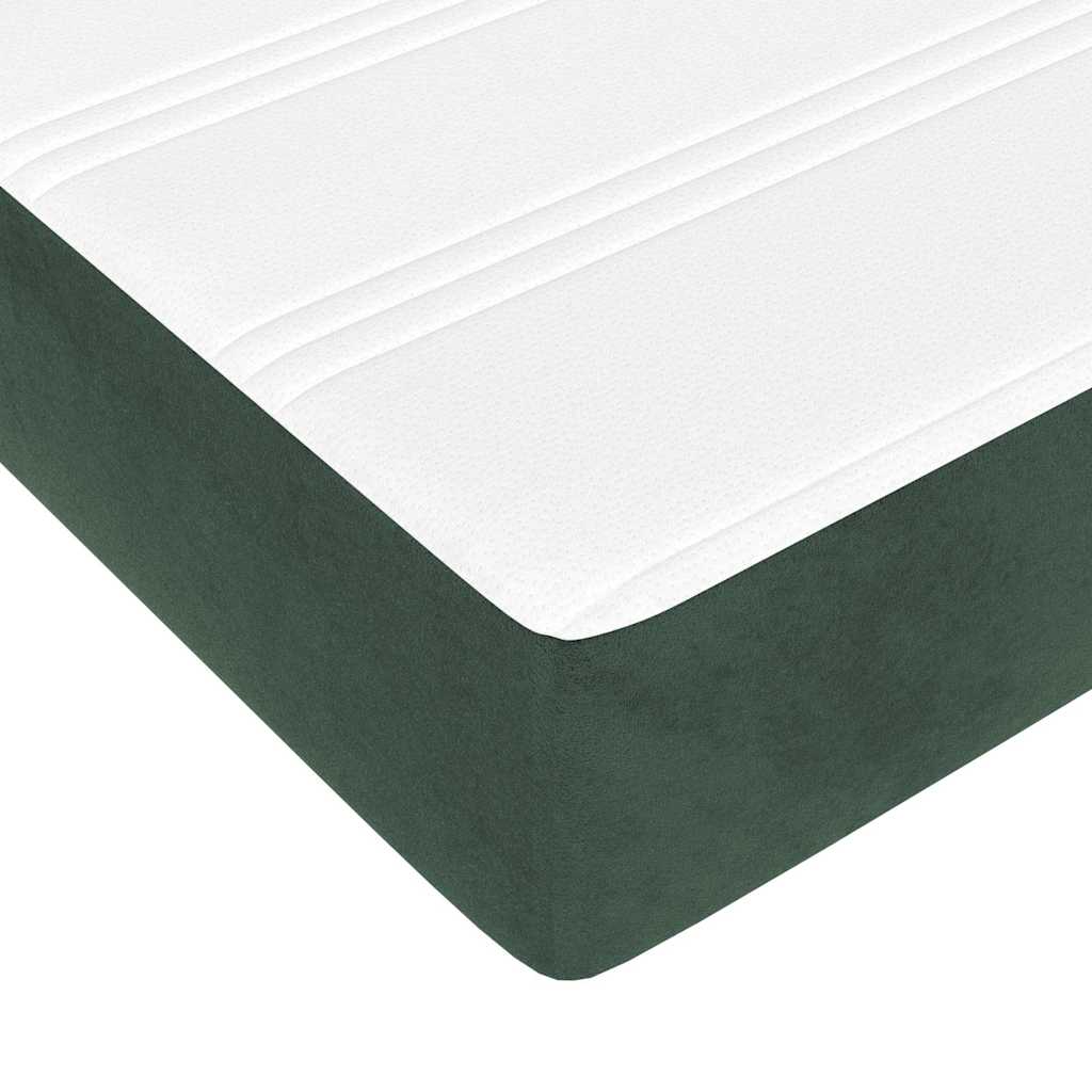 Matelas de lit à ressorts ensachés fermeté moyenne 160x220x20 cm velours