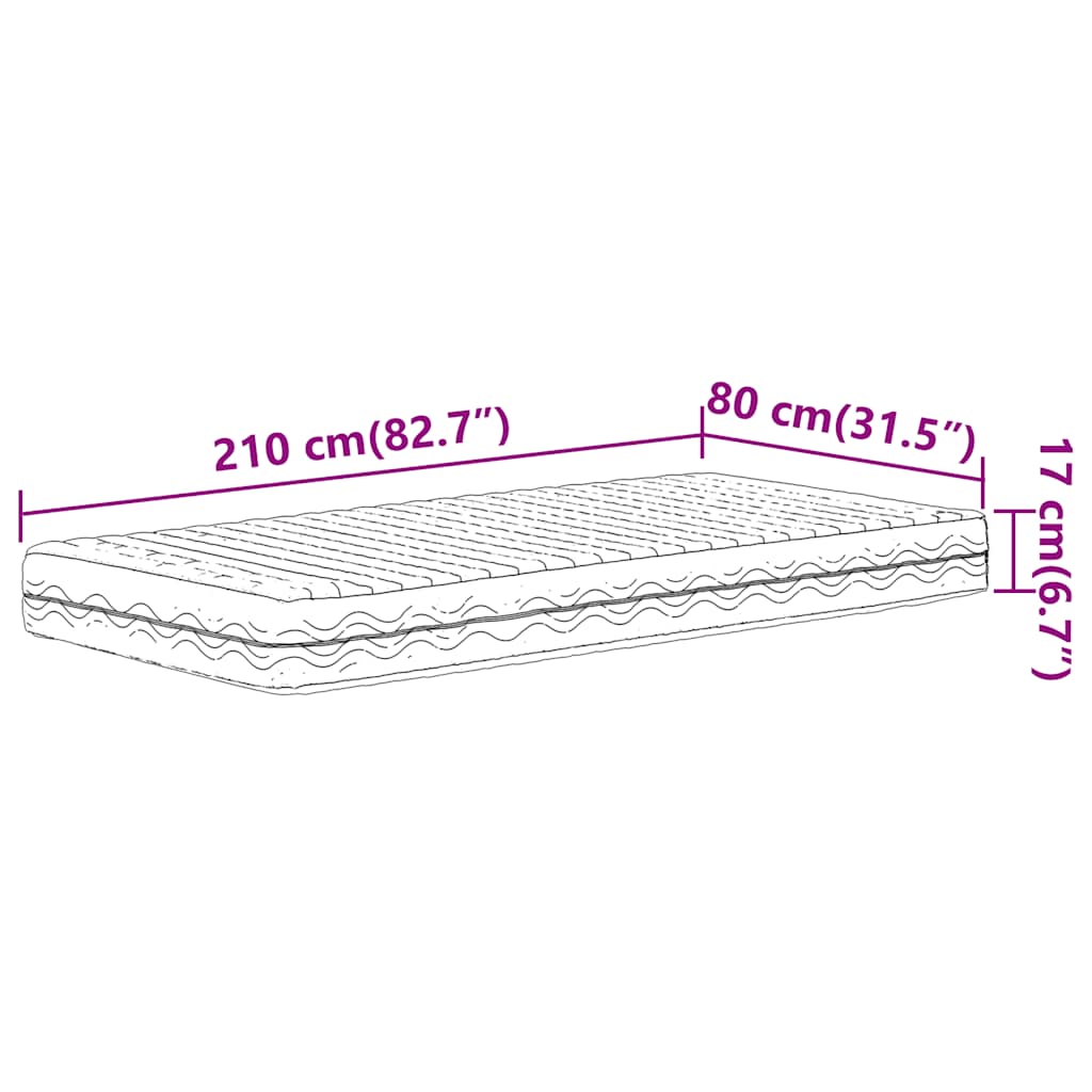Matelas en mousse blanc 80x210 cm dureté H2 H3 - XIOS