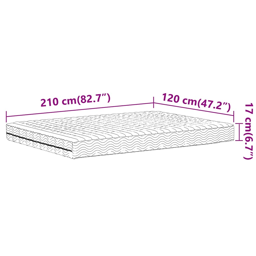 Matelas en mousse blanc 120x210 cm dureté H2 H3 - XIOS