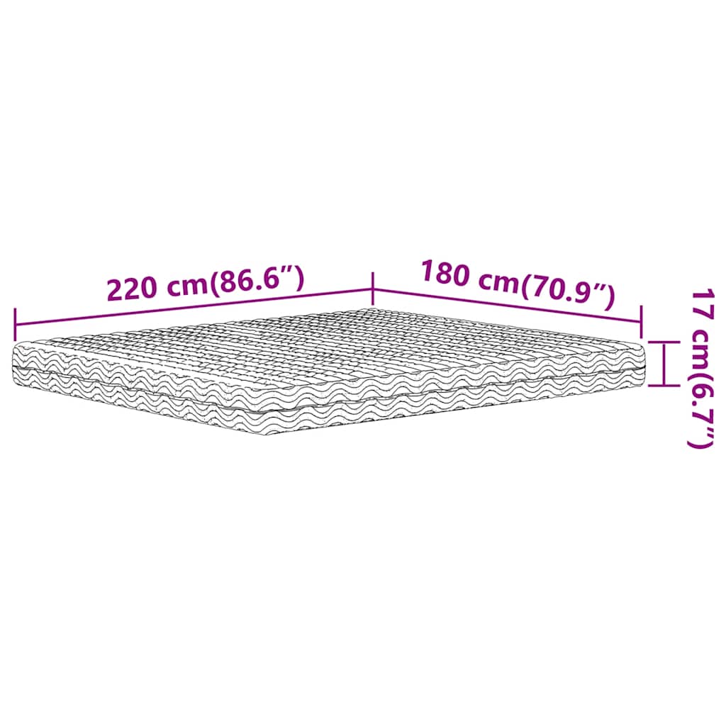 Matelas en mousse blanc 180x220 cm dureté H2 H3 - XIOS