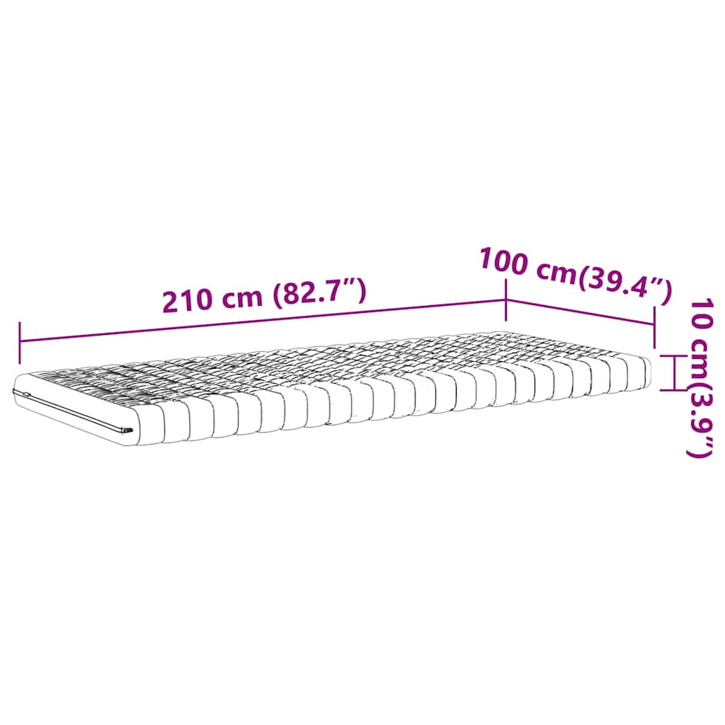 Matelas en mousse blanc 100x210 cm 7 zones dureté 20 ILD - XIOS